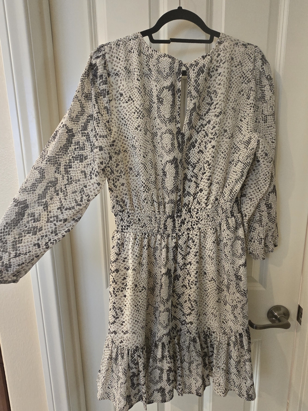 J. Crew Neutral Snakeskin Tiered Dress - Picture 5 of 5